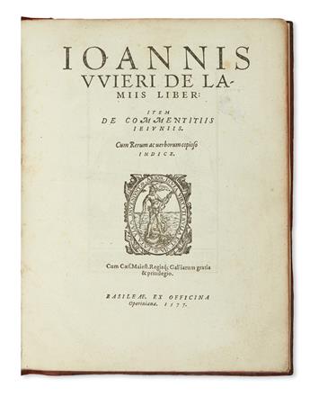 MEDICINE  WIER [or WEYER], JOHANN. De lamiis liber. Item de comementitiis ieiuniis.  1577